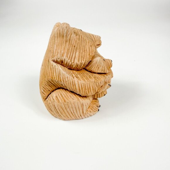 Artisania Rinconada Handcrafted Bear & Cub Figurine From Uruguay Ceramic Collect - Picture 3 of 7